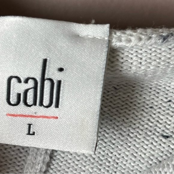 Cabi 3473 In Stitches Pullover Sweater Hooded Speckle Heather Grey L - Picture 8 of 9